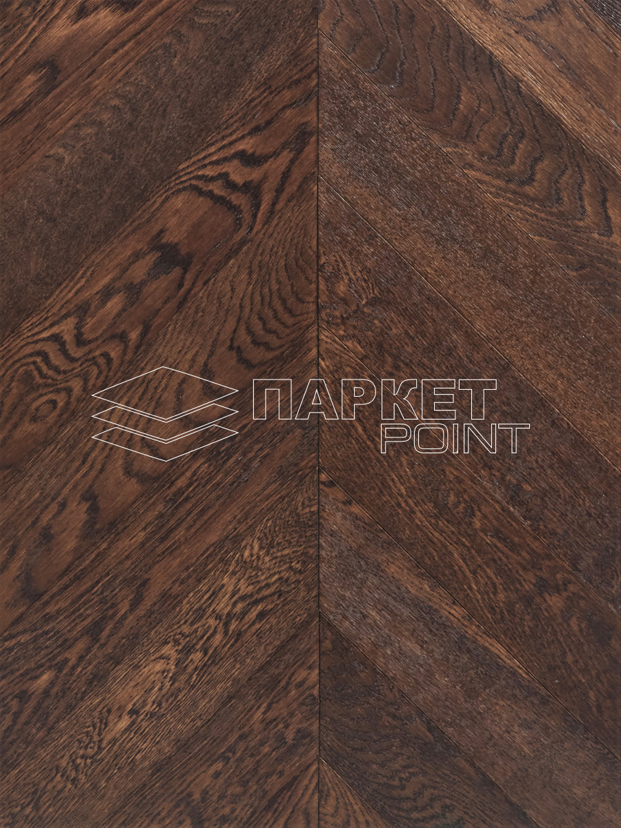 Инженерная доска Wood Bee Chevron Дуб Шоколад/Chocolate