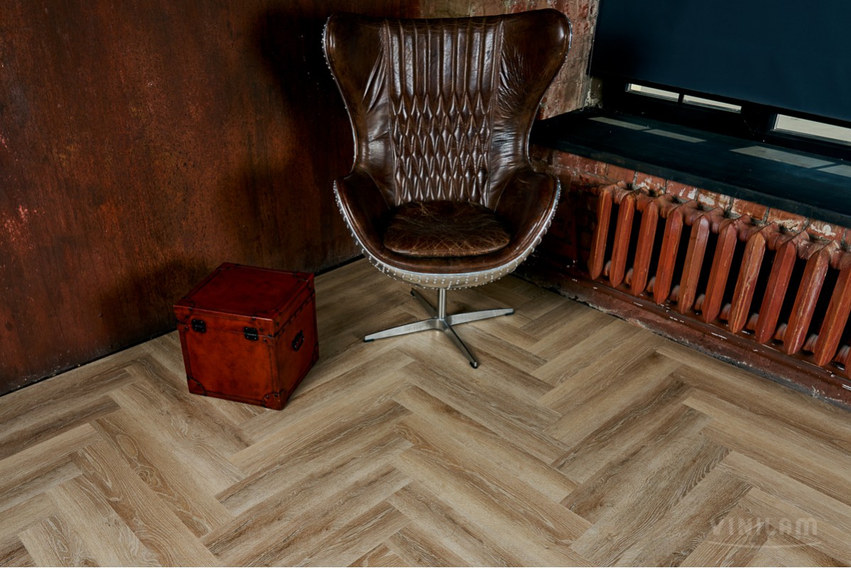 Виниловый пол Vinilam Parquet Herringbone Классический Паркет IS11166