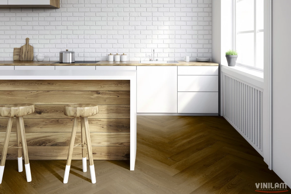 Виниловый пол Vinilam Parquet Herringbone IS11377 Паркет Тусон