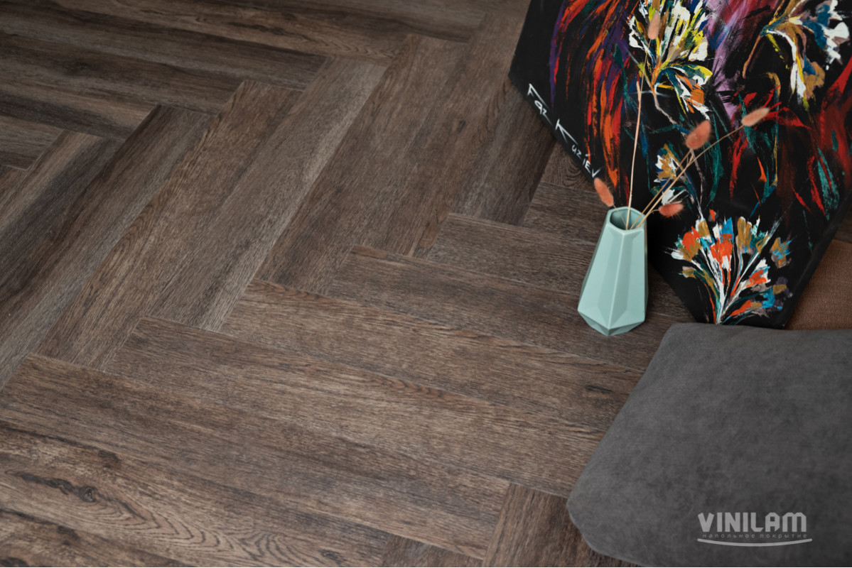 Виниловый пол Vinilam Parquet Herringbone IS11211 Паркет Донателло