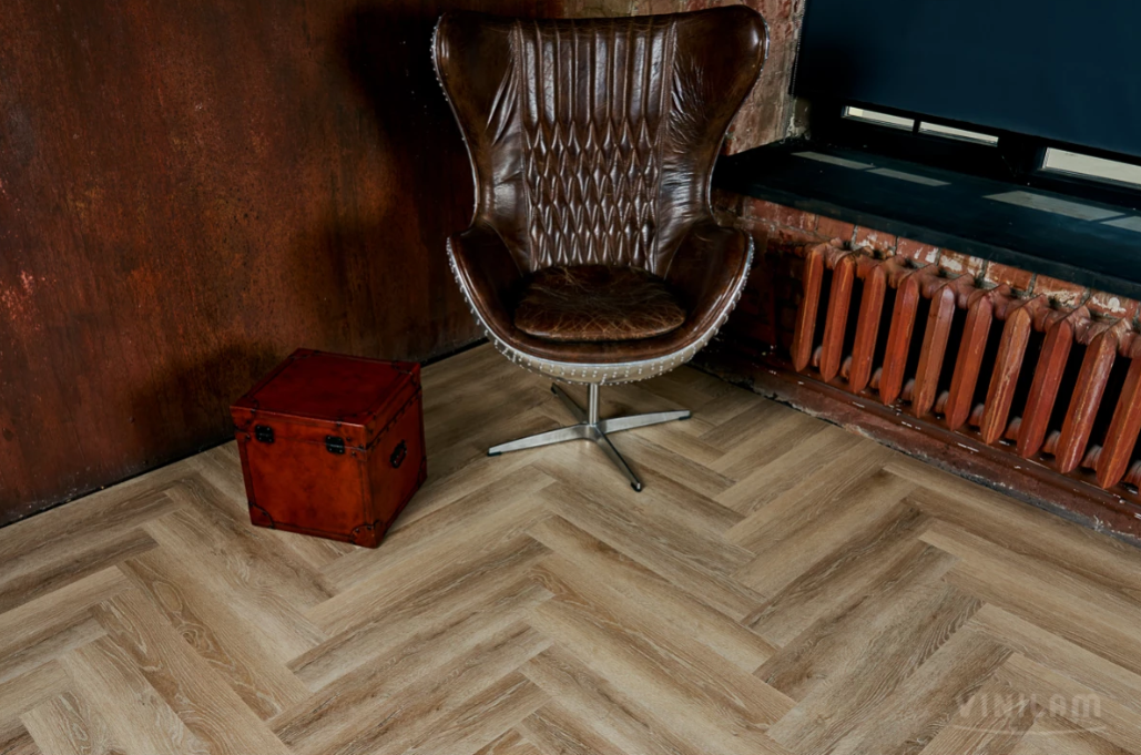Виниловый пол Vinilam Parquet Herringbone Glue IS11166 Паркет Классический